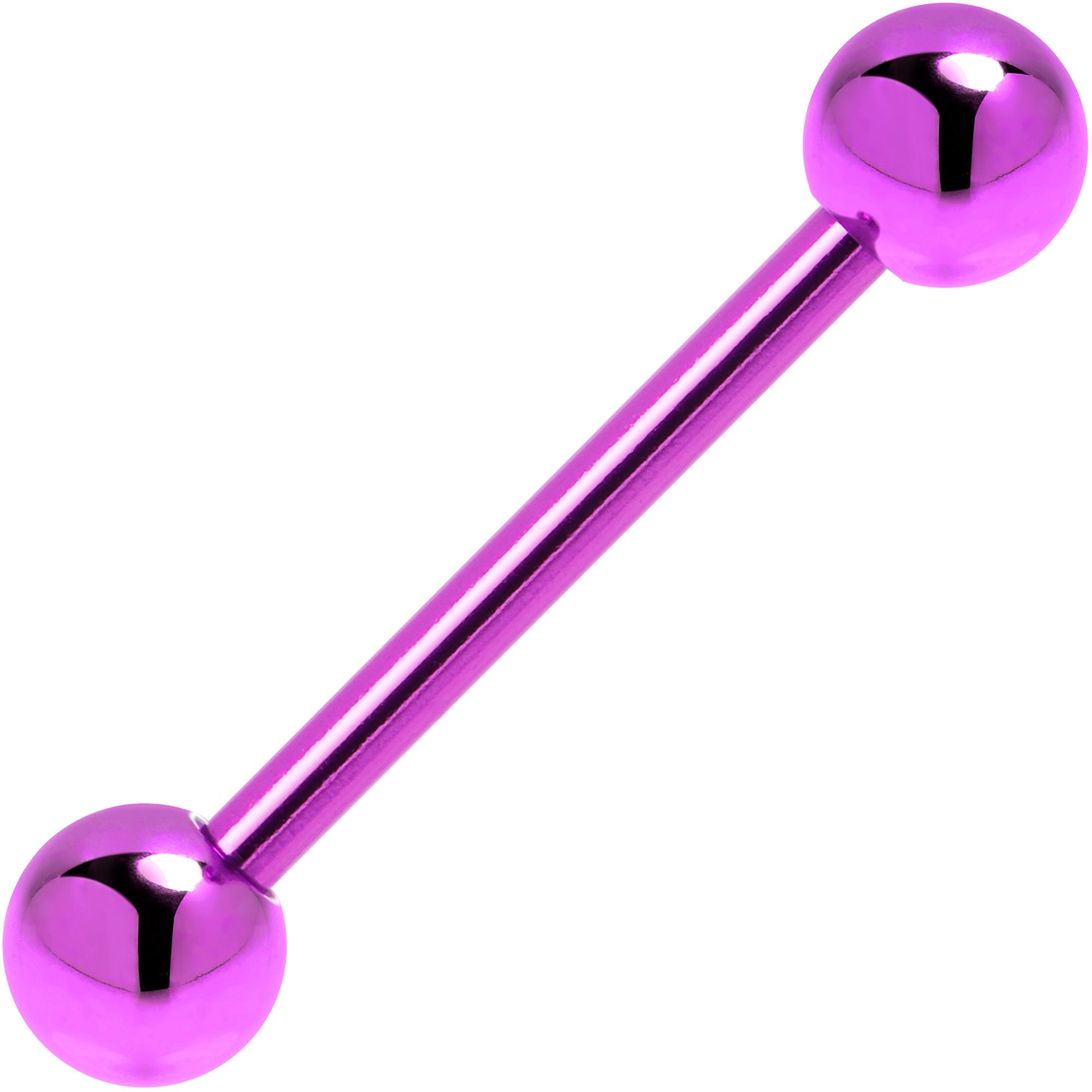 Light Purple Electro Titanium Barbell Tongue Ring