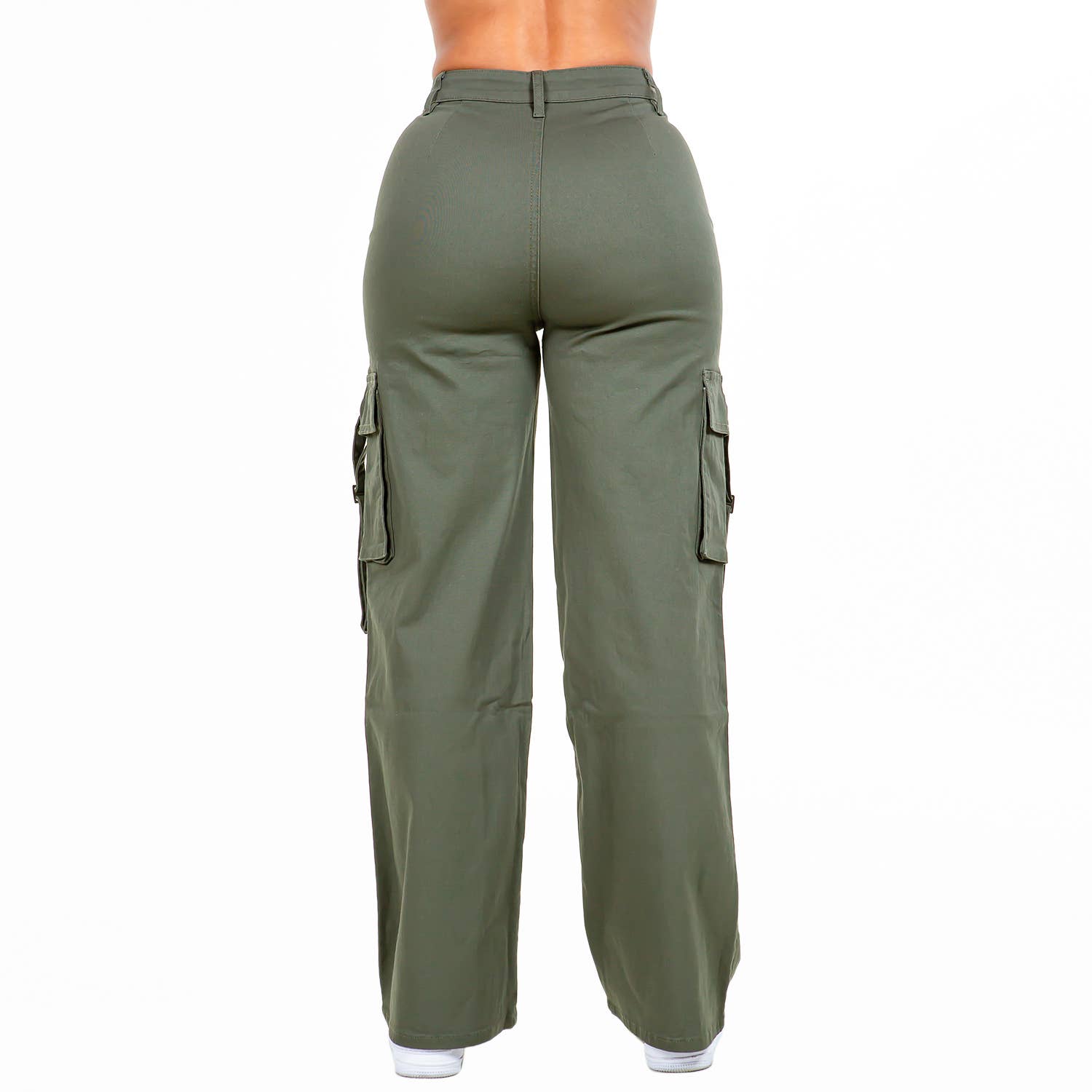 WIDE LEG CARGO POCKET PANTS-RJH20697