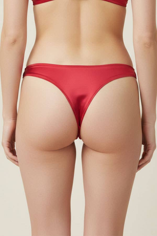 Youmita Women's Satin Thong Panty-33595-THG-S-2211