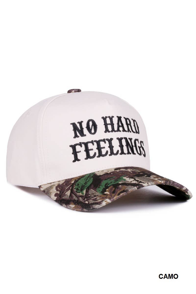 .1014 No Hard Feelings Two Tone Canvas Cotton Cap SI-28788